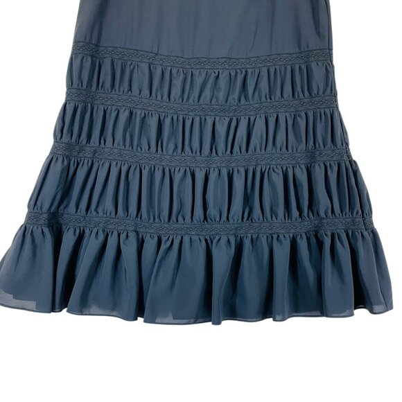 Boho Goth Whimsigoth  modern Tiered A-line skirt  Black Size 10 LIZ CLAIBORNE - Picture 4 of 15